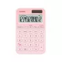 Lauakalkulaator CASIO MS-20YC — 12-kohaline, maksu- ja kasumifunktsioonid, patarei/päikeseenergia, heleroosa