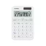 Laua põhiarvuti CASIO MS-20YC — 12-kohaline, aku/päikeseenergia, maksu- ja kasumifunktsioonid, valge