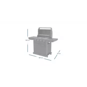 Grill Campingaz 4 Series Classic 4 Series Onyx S 37386 Gaas Must 15,9 W