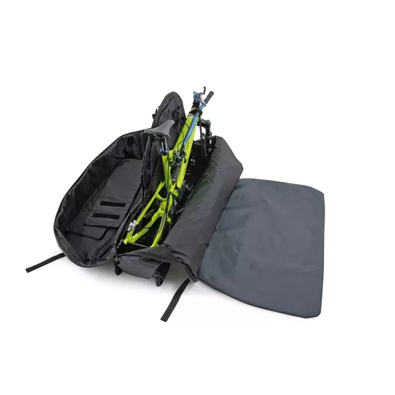 Jalgratta transpordikott b&w international Bike.bag 2.0 — transpordikohver, ABS ja polüester, 1360×297×854 mm, must/hall