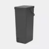 Brabantia Sort & Go 40L ristkülikukujuline taaskasutusprügikast, hall