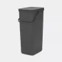 Brabantia Sort & Go 40L ristkülikukujuline taaskasutusprügikast, hall