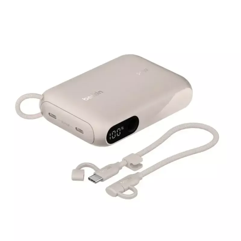 Kaasaskantav akupank Belkin BPB027hqSD 10000 mAh, liivavärvi, 2 × USB‑C porti