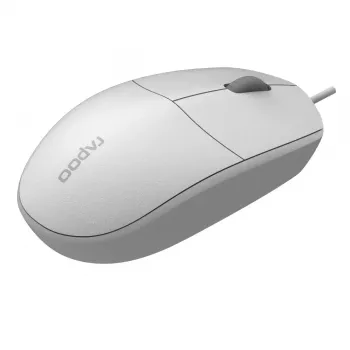 Juhtmega optiline hiir Rapoo N100 valge USB (18102)