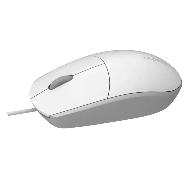 Juhtmega optiline hiir Rapoo N100 valge USB (18102)