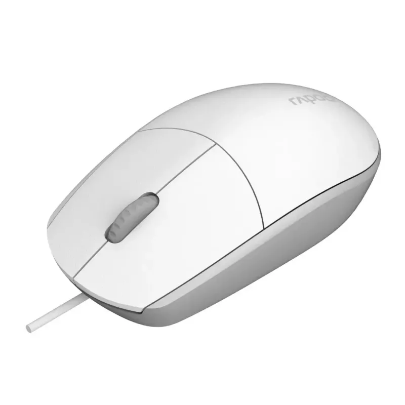 Juhtmega optiline hiir Rapoo N100 valge USB (18102)