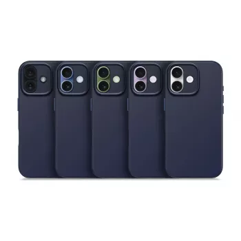 Mobiiltelefoni ümbris Decoded D25IPO17BCS9TY iPhone 17 jaoks — ümbris, sobib kuni 16 cm (6,3 tolli), tumesinine, mikrokiud ja PU