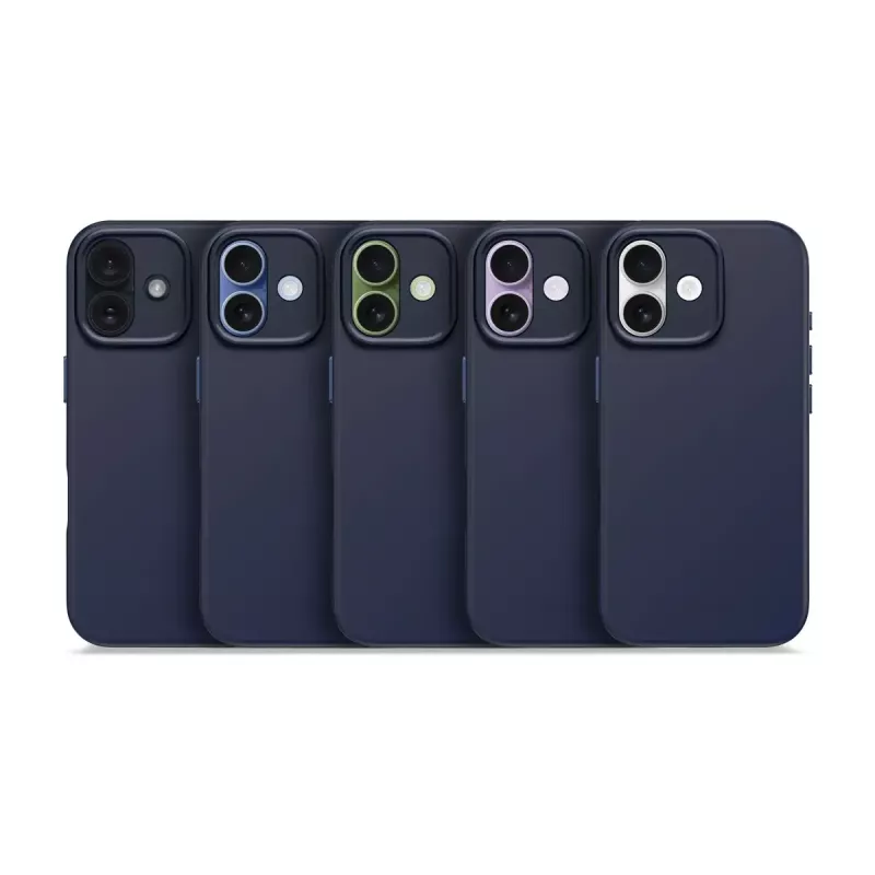 Mobiiltelefoni ümbris Decoded D25IPO17BCS9TY iPhone 17 jaoks — ümbris, sobib kuni 16 cm (6,3 tolli), tumesinine, mikrokiud ja PU
