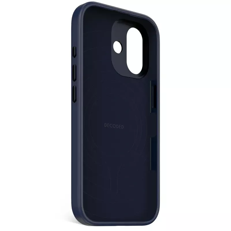 Mobiiltelefoni ümbris Decoded D25IPO17BCS9TY iPhone 17 jaoks — ümbris, sobib kuni 16 cm (6,3 tolli), tumesinine, mikrokiud ja PU