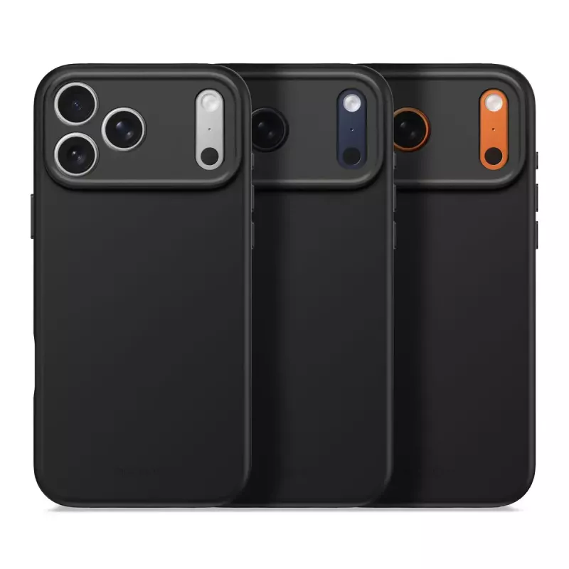 Decoded silikoonist tagakate Apple iPhone 17 Pro Max jaoks — ühildub 6,9 tolli (17,5 cm), must, mikrokiud/PU