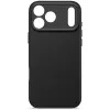 Decoded silikoonist tagakate Apple iPhone 17 Pro Max jaoks — ühildub 6,9 tolli (17,5 cm), must, mikrokiud/PU