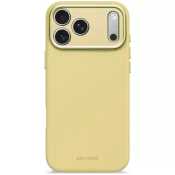 Decodeeritud silikoonist tagakaas Apple iPhone 17 Pro Max, ühilduv 6,9-tolliste (17,5 cm) ekraanidega, kollane