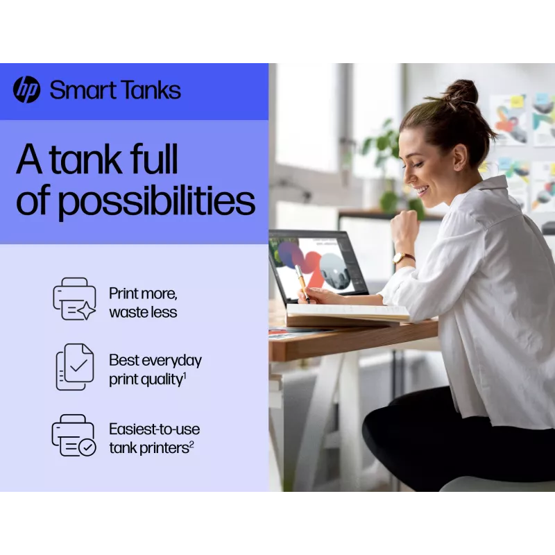 HP Smart Tank Tank Printer, termoinkjet, värviprinter, 4800 x 1200 DPI, A4, otsetrükk, hall