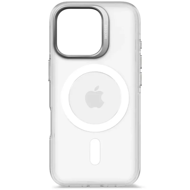 Telefoniümbrise Decoded Clear ümbris iPhone 16 Pro jaoks, polükarbonaat, läbipaistev valge, sobib 6,3 tolli (16 cm)