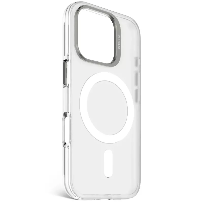 Telefoniümbrise Decoded Clear ümbris iPhone 16 Pro jaoks, polükarbonaat, läbipaistev valge, sobib 6,3 tolli (16 cm)