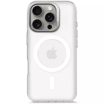 Telefoniümbrise Decoded Clear ümbris iPhone 16 Pro jaoks, polükarbonaat, läbipaistev valge, sobib 6,3 tolli (16 cm)