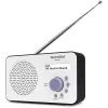 Kaasaskantav digitaalraadio TECHNISAT 0000/3906 — DAB/DAB+/FM, 1 W RMS, LCD, 3,5 mm, valge/must, 0,338 kg
