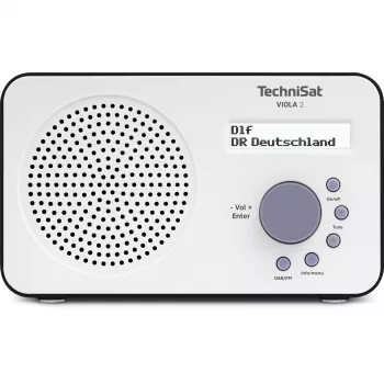 Kaasaskantav digitaalraadio TECHNISAT 0000/3906 — DAB/DAB+/FM, 1 W RMS, LCD, 3,5 mm, valge/must, 0,338 kg