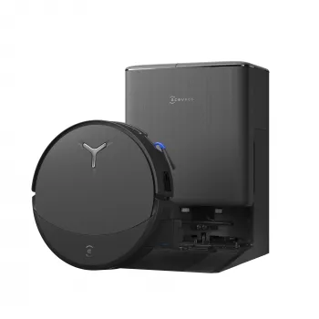Robot vacuum Ecovacs DEEBOT T90 PRO OMNI — bagless 0.25 L dust bin, 350 min runtime, Li‑Ion 4000 mAh, Must