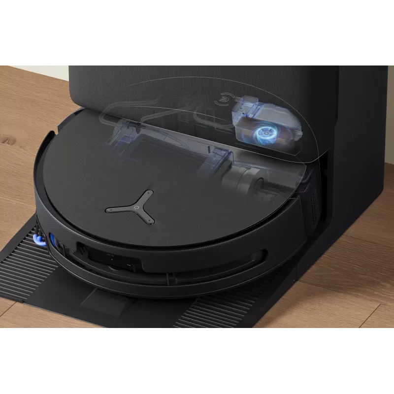 Robot vacuum Ecovacs DEEBOT T90 PRO OMNI — bagless 0.25 L dust bin, 350 min runtime, Li‑Ion 4000 mAh, Must