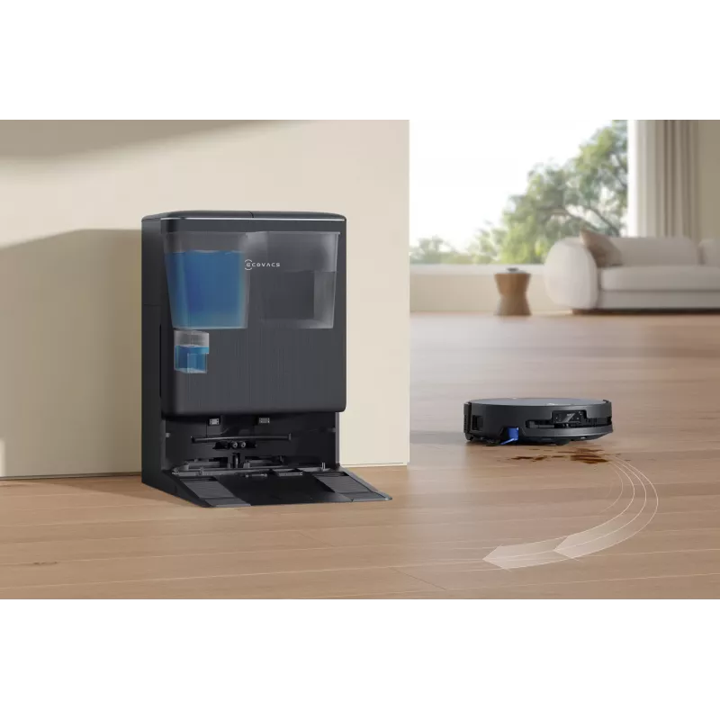Robot vacuum Ecovacs DEEBOT T90 PRO OMNI — bagless 0.25 L dust bin, 350 min runtime, Li‑Ion 4000 mAh, Must