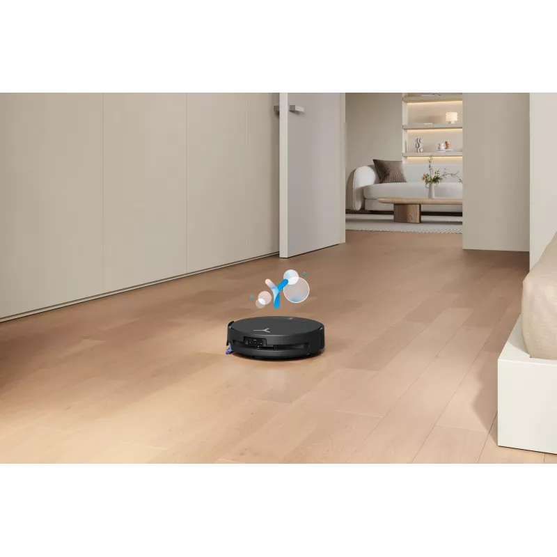 Robot vacuum Ecovacs DEEBOT T90 PRO OMNI — bagless 0.25 L dust bin, 350 min runtime, Li‑Ion 4000 mAh, Must