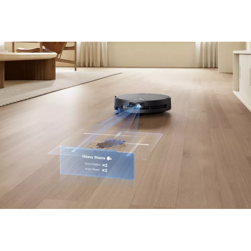 Robot vacuum Ecovacs DEEBOT T90 PRO OMNI — bagless 0.25 L dust bin, 350 min runtime, Li‑Ion 4000 mAh, Must