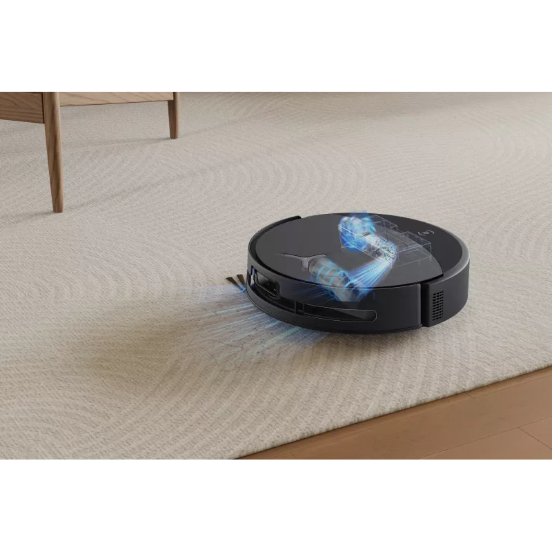 Robot vacuum Ecovacs DEEBOT T90 PRO OMNI — bagless 0.25 L dust bin, 350 min runtime, Li‑Ion 4000 mAh, Must