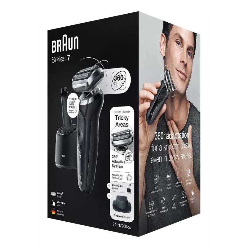 Braun Series 7 71-N7200cc Fooliumpardel Trimmer Must