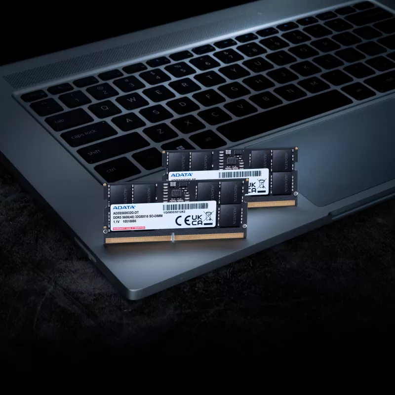 Sülearvuti mälumoodul ADATA AD5S560048G-S 48 GB DDR5 5600 MT/s 262-kontaktine SO-DIMM CAS46 1,1 V must