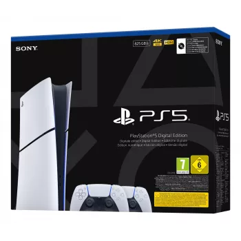 Mängukonsool Sony PlayStation 5 õhuke Digital 825 GB SSD, Wi‑Fi, Bluetooth, HDMI 2.1, valge/must
