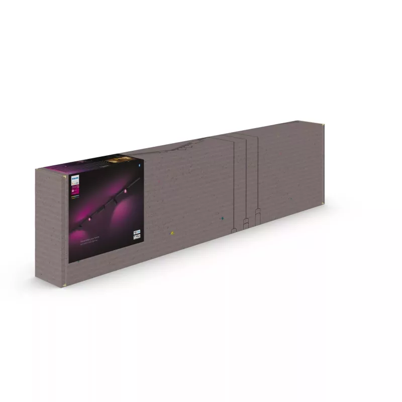 Nutivalgustusplekk Philips Hue Valge and colour ambience Perifo sirge laealuse komplekt 4 plekki Bluetooth Must
