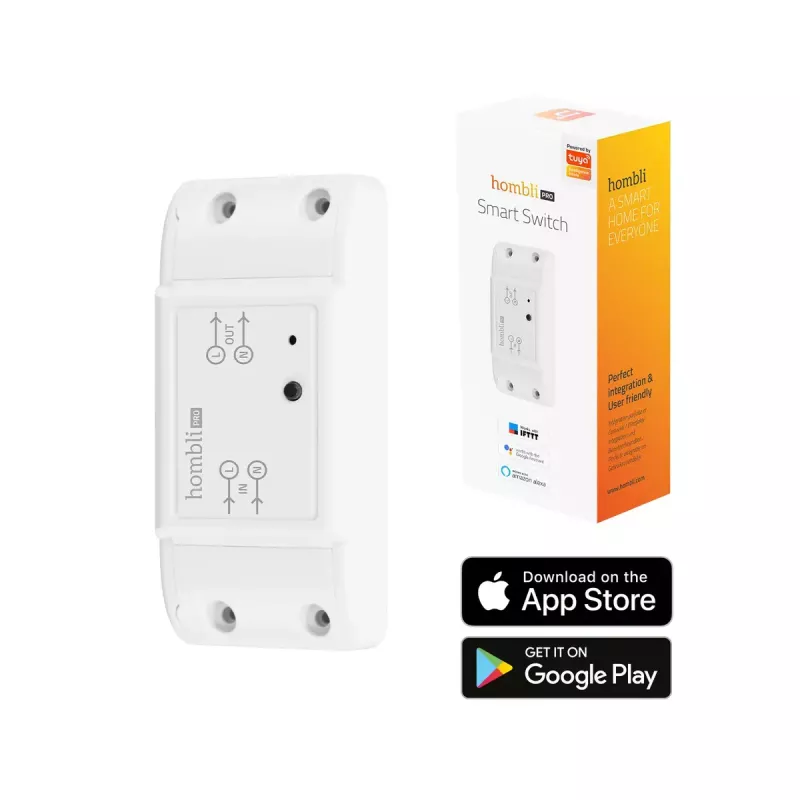 Nutikas lüliti Avanca International BV Hombli Smart Switch 2P juhtmevaba 230V (90–250V, 50–60Hz), 39×88×24 mm