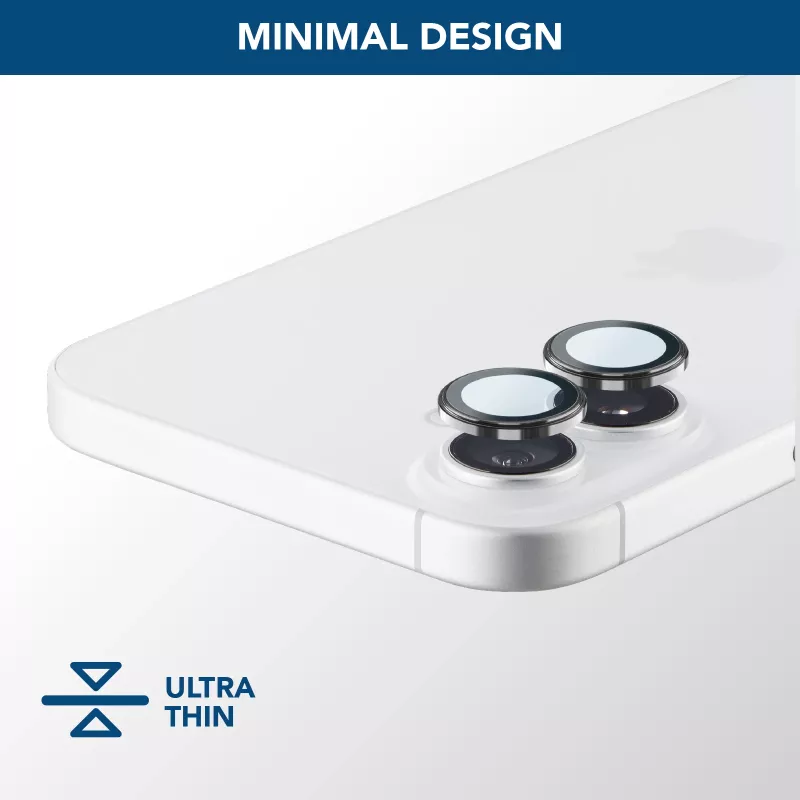 Cellularline Camera Lens Ring - iPhone 16/16 Plus karastatud klaas kaamera kaitseks