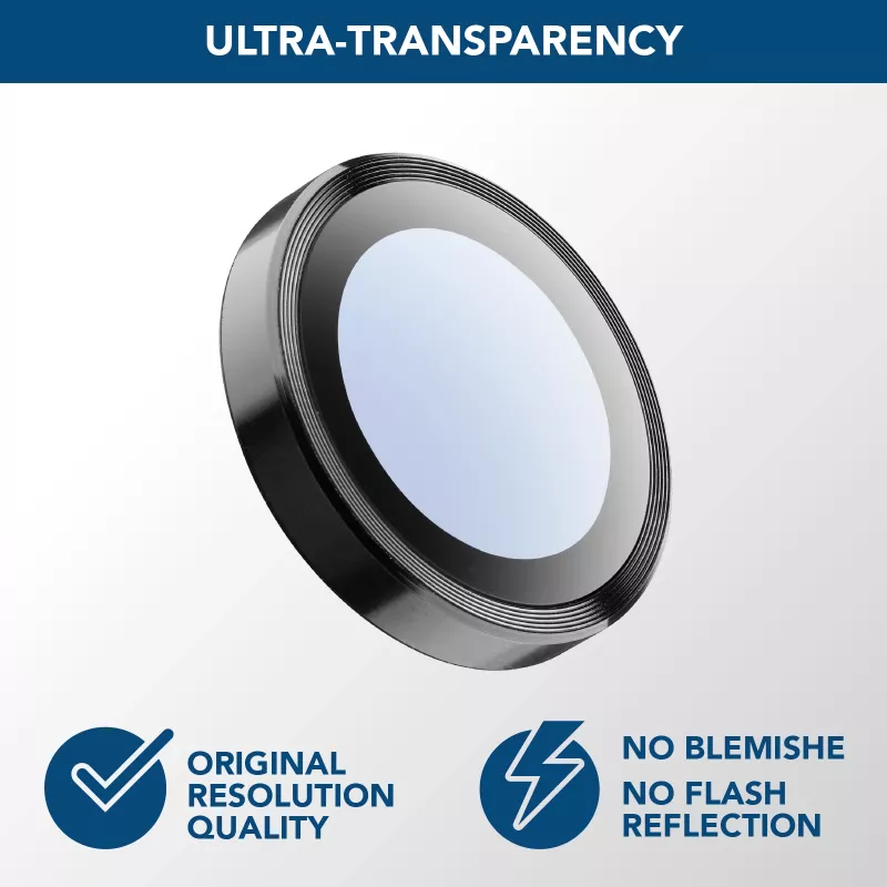 Cellularline Camera Lens Ring - iPhone 16/16 Plus karastatud klaas kaamera kaitseks
