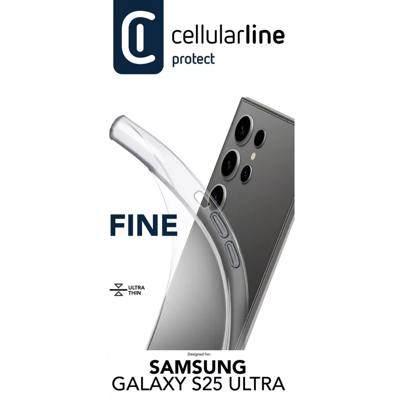 Cellularline Fine - Galaxy S25 Ultra, ümbris, Samsung, Galaxy S25 Ultra, 17,3 cm (6,8 tolli), läbipaistev