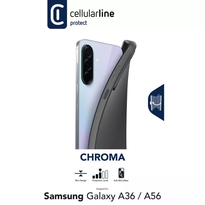 Cellularline Chroma - Galaxy A36/A56 värviline pehme kummist ümbris