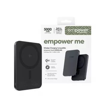 Akupank PanzerGlass empower™ 5000mAh Space Must kaasaskantav laadija