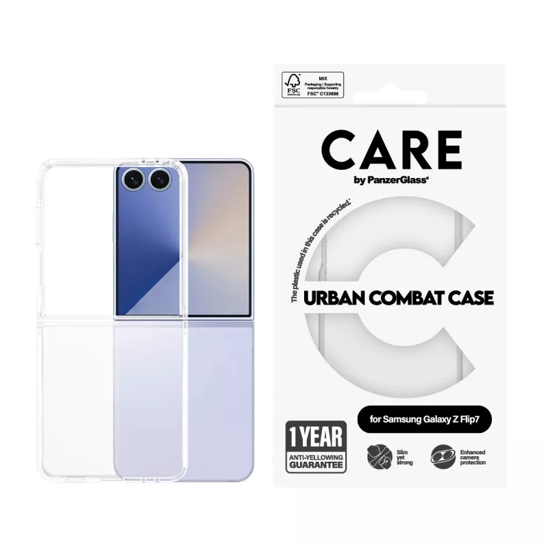 PanzerGlass CARE™ by ® Urban Combat Case läbipaistev Samsung Galaxy Z Flip7