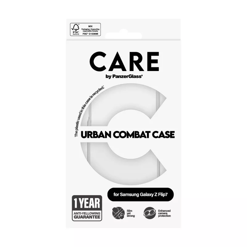 PanzerGlass CARE™ by ® Urban Combat Case läbipaistev Samsung Galaxy Z Flip7