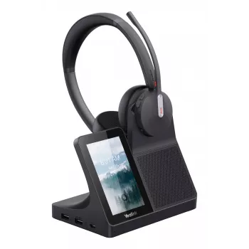 Headset Yealink WH64 Dual — juhtmega ja juhtmeta Bluetooth, supraauraalne, peapaelaga, 50 m ulatus, must