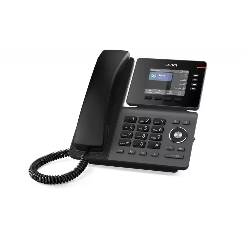 IP-telefon Snom D810W — 3,36-tolline IPS-ekraan, Gigabit Ethernet, Wi‑Fi (802.11a/b/g/n/ac), PoE, must
