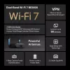 TP-Link BE3600 Wi-Fi 7 traadita ruuter 2,5 Gigabit Ethernet kahesageduslik (2,4 GHz / 5 GHz) must