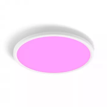 Laetuli Philips Hue Devote õhuke laelamp M, ümmargune LED 23W, valge, Ø42,1 cm, universaalsesse kohta