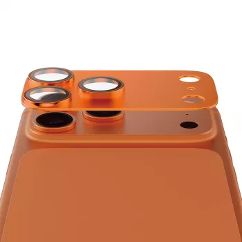 Kaamerakaitse PanzerGlass Fender iPhone 17 Pro jaoks — silikoon, Cosmic oranž, kriimustus- ja põrutuskindel