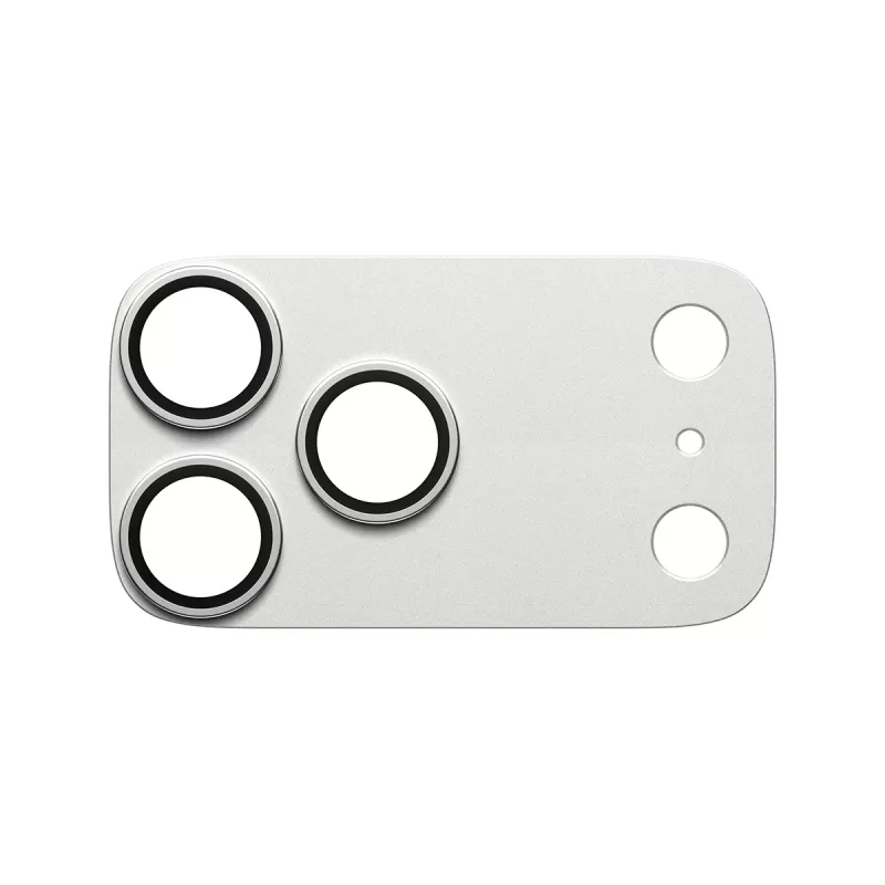 PanzerGlass Fender Camera Protector for iPhone 17 Pro Max — silikoon, hõbedane, kriimustus- ja põrutuskindel