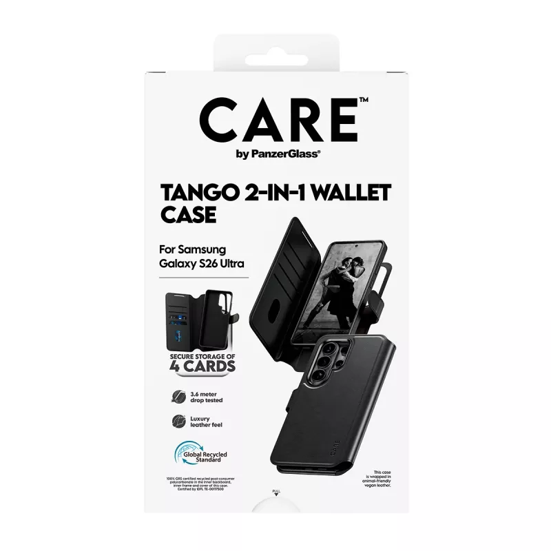 PanzerGlass CARE™ by ® Tango 2-in-1 Wallet Case w. Qi Samsung Galaxy S26 Ultra