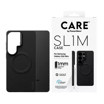 Kaitsev PanzerGlass CARE SL1M ümbris Samsung Galaxy S26 Ultra jaoks, must