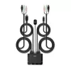 Lindy 2-pordiline HDMI 18G, USB USB-C, USB 2.0 ja heli kaabel-KVM-lüliti