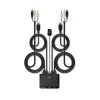 Lindy 2-pordiline HDMI 4K60, USB 2.0 ja heli kaabel-KVM-lüliti, 4096 x 2160 pikslit, 4K Ultra HD, Rack-kinnitus, Must